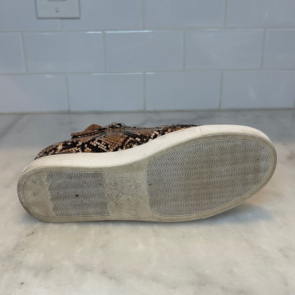 Steve Madden Shoe Boot Sneaker Caliber Hidden Wedge Snakeskin Python Booties - Picture 7 of 17